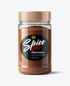 Plastic Jar with Ground Cloves Mockup