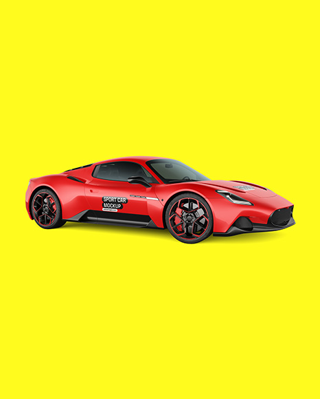 Sport Car Mockup - Side View