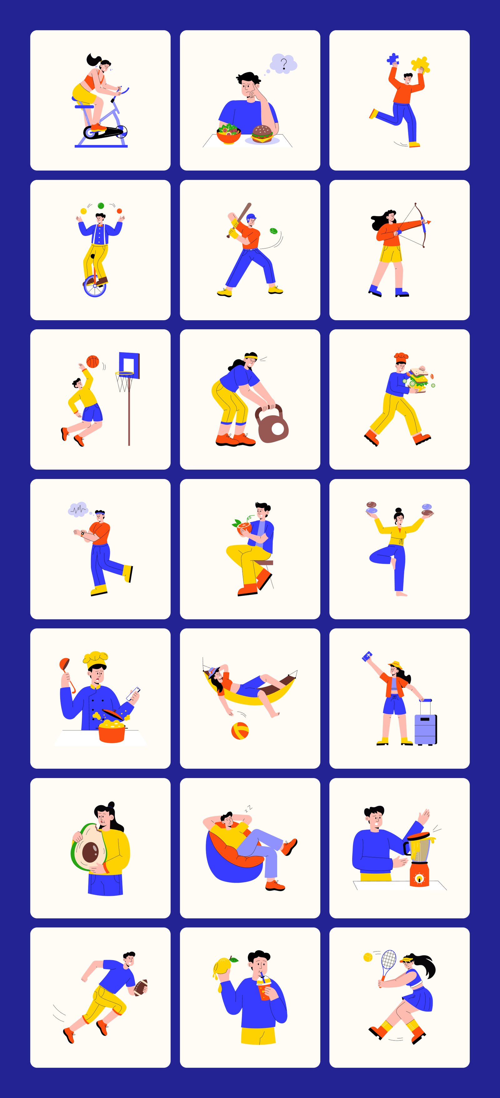 Colorful Life Illustration Collection