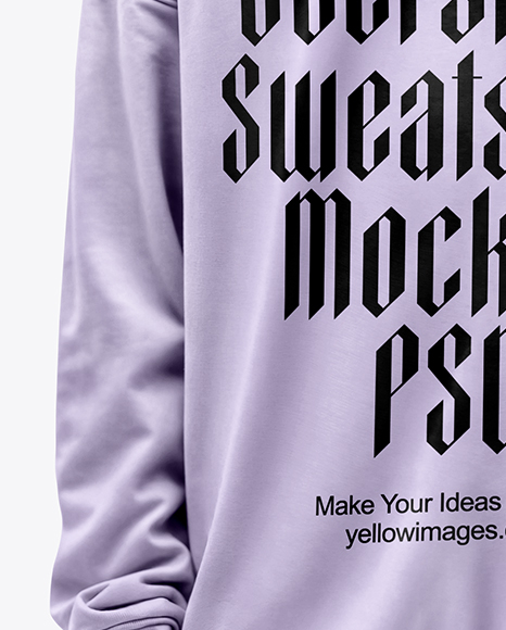 Black Man Wearing an Oversize Sweatshirt and Jeans Mockup
