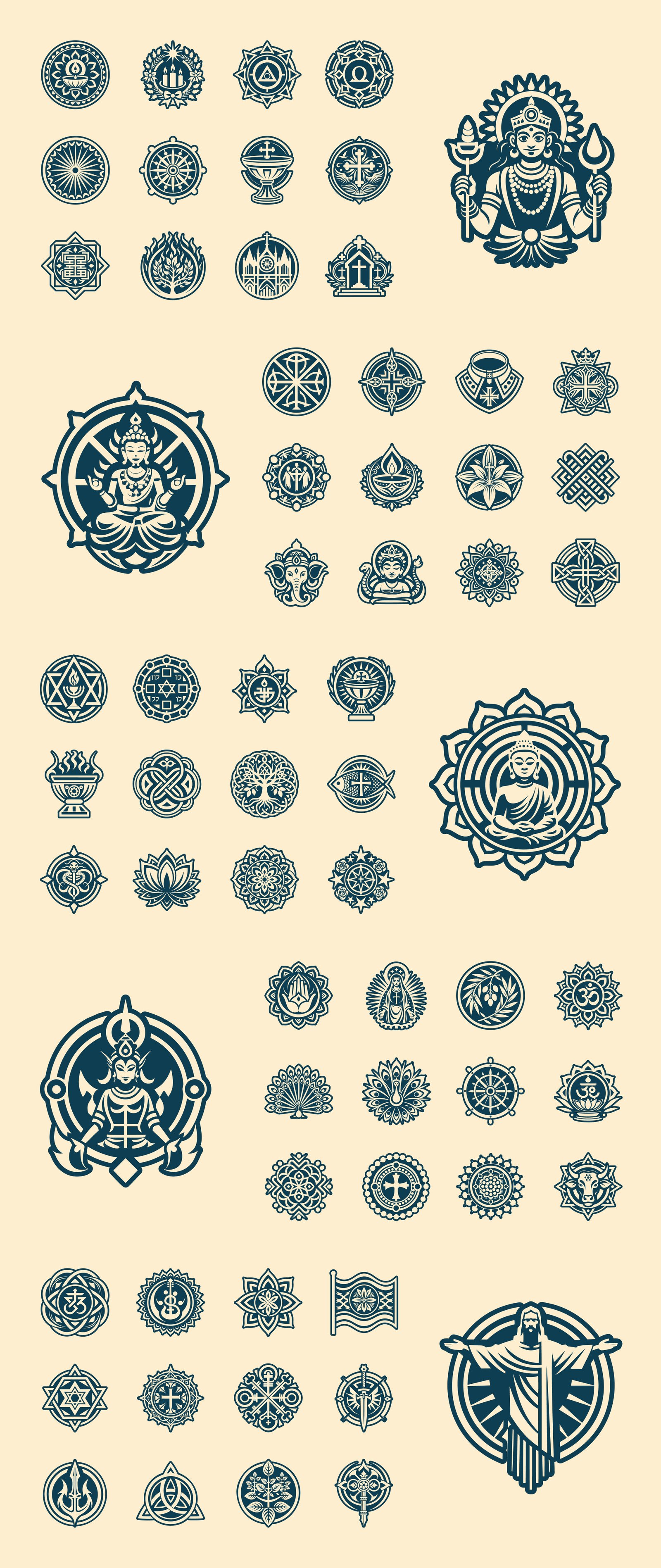 Religious Icons Symbols
