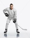 Man Wearing Full Ice Hockey Kit Mockup