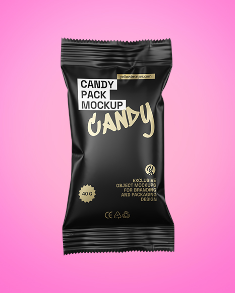 Matte Candy Pack Mockup - Front view