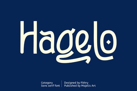 Hagelo - Sans serif font - Display product