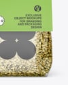 Transparent Package with Green Buckwheat Mockup