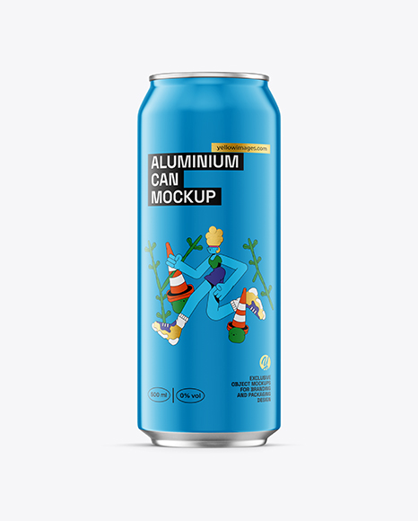 Aluminium Drink Can with Glossy Finish Mockup - Packaging mockups