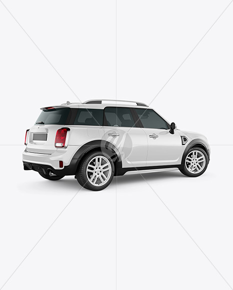 Hatchback Mockup - Back Half Side View