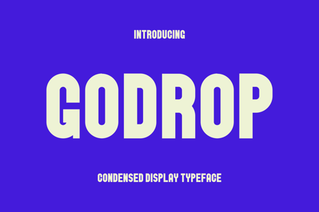 Godrop - Condensed Display Font - Cool Fonts