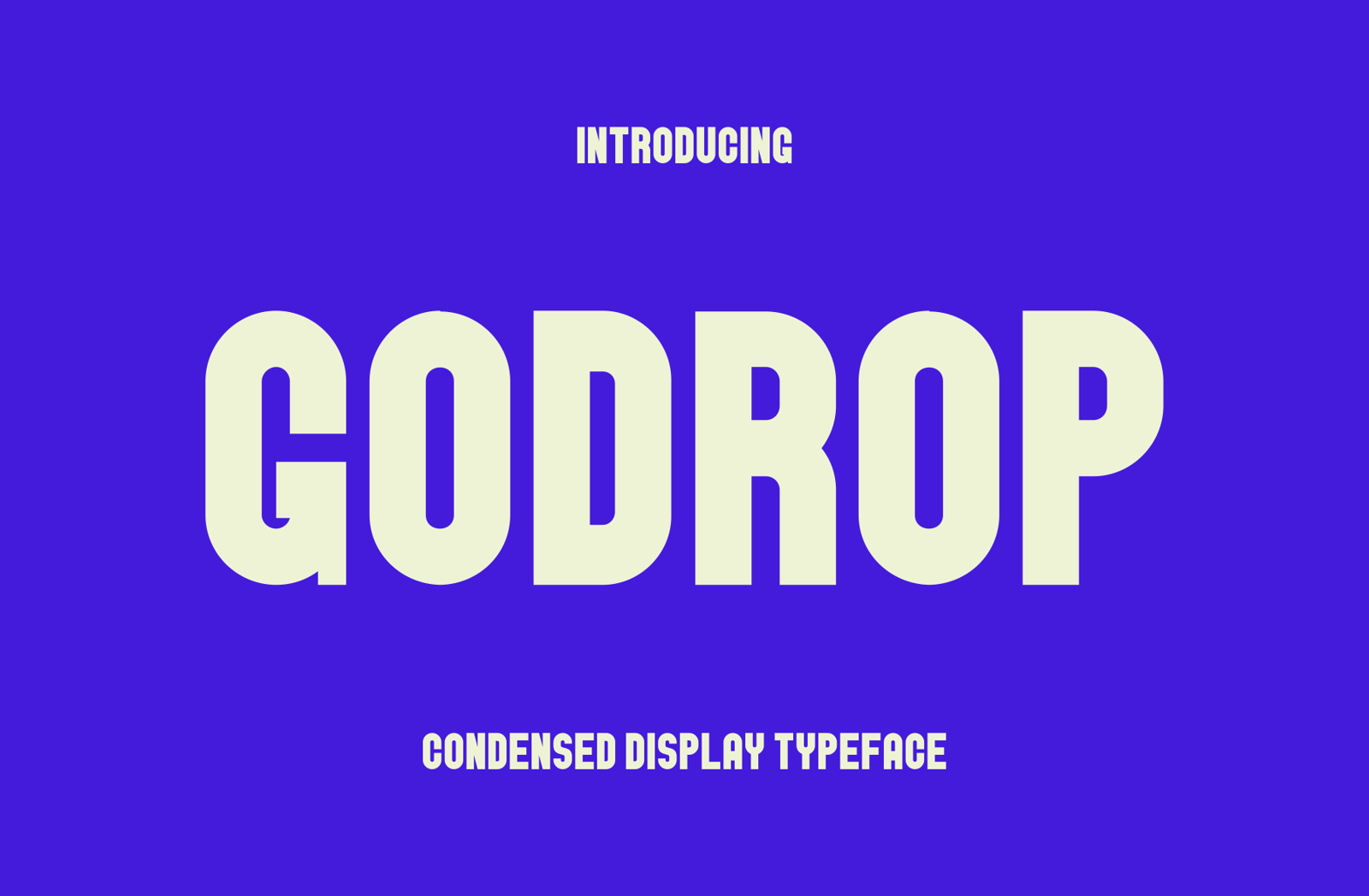 Godrop - Condensed Display Font