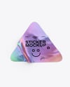 Iridescent Triangle Sticker Mockup
