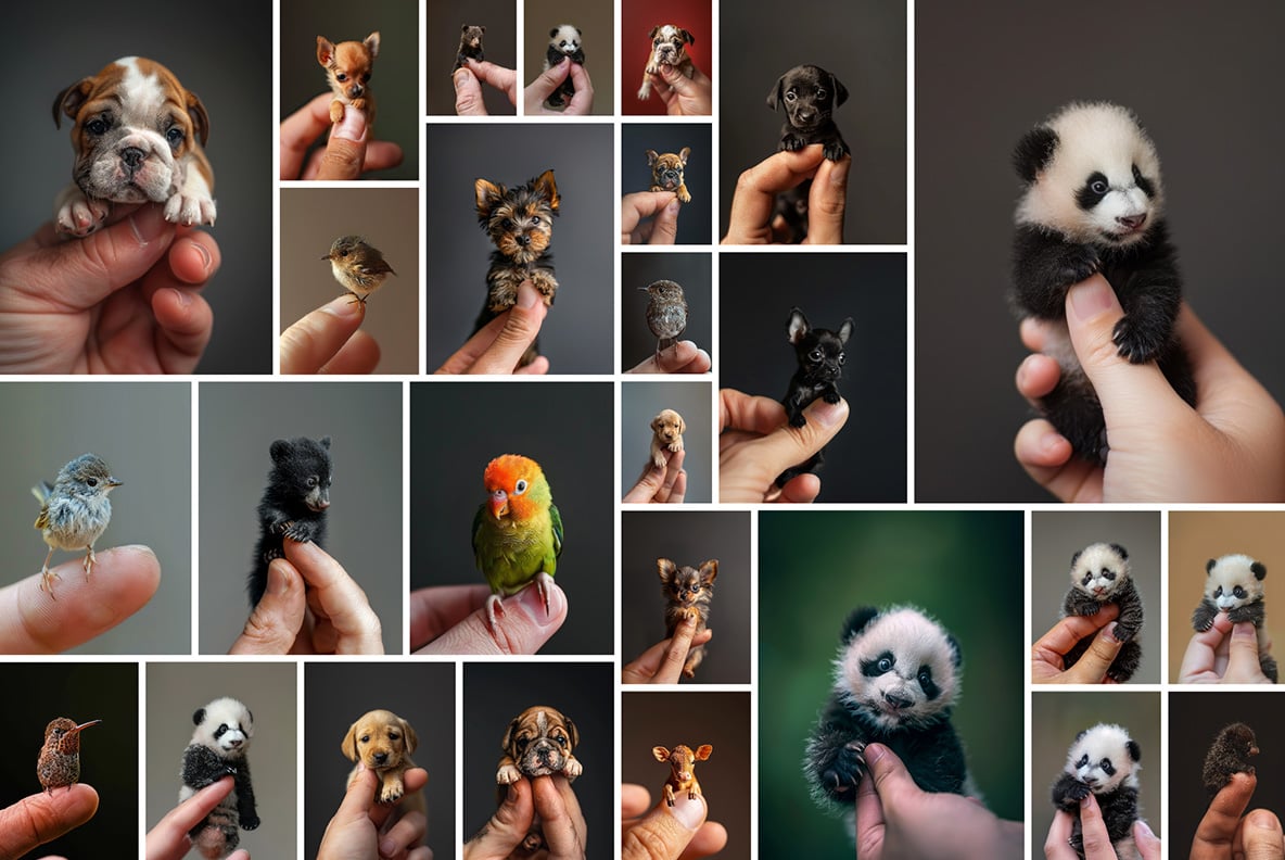 Miniature animals - 87 images