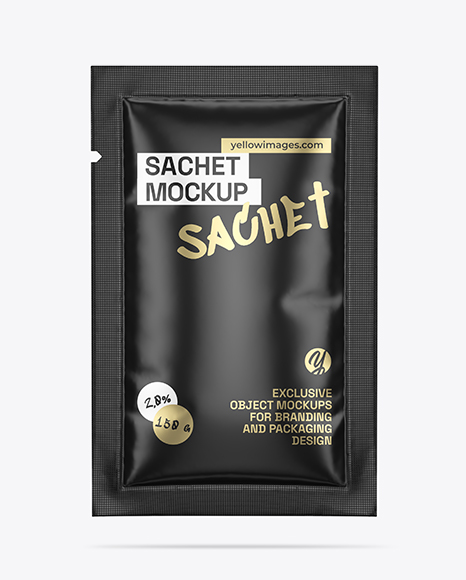 Glossy Sachet Mockup