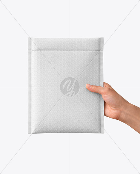 Postage Bag in a Hand Mockup