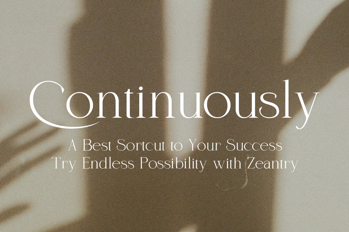 Zeantry a Modern &amp; Elegant Serif