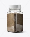 Square Spice Jar with Grounded Black Pepper Mockup