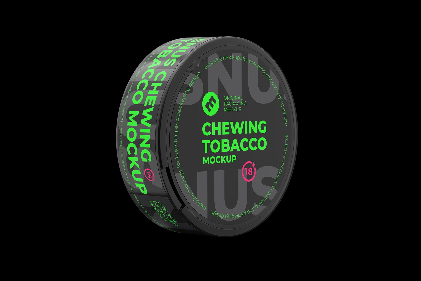 Snus Chewing Tobacco Can Mockup. With One Lock
