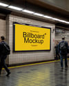 Billboard in the Subway Mockup
