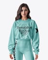 Woman Wearing Sweatshirt & Leggings Mockup