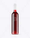 Clear Glass Red Wine Bottle Mockup