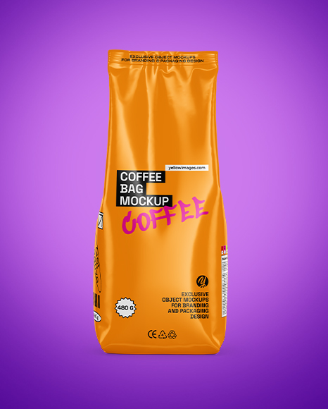 Glossy Coffee Bag Mockup