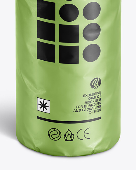 Matte Round Snack Package Mockup