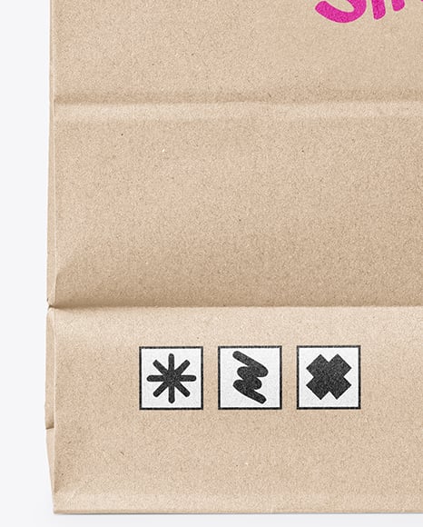 Kraft Paper Bag with Handles Mockup