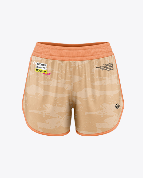 Women's Running Shorts Mockup - Front View - PSD Mockups