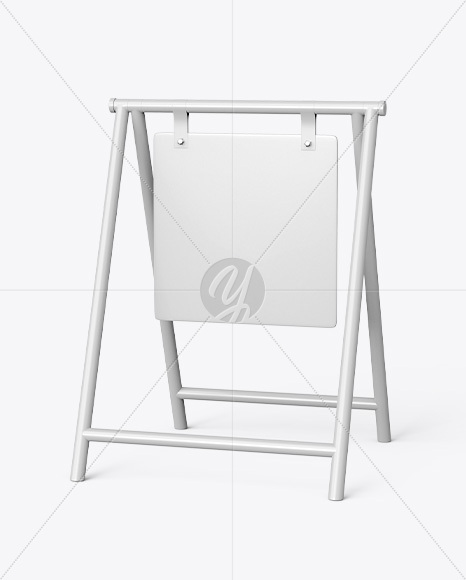 A-Frame Sign Mockup - Side view