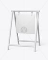 A-Frame Sign Mockup - Side view