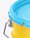 Matte Tin Can w Metallic Handle Mockup
