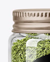 Jar with Dill Weed Spice Mockup