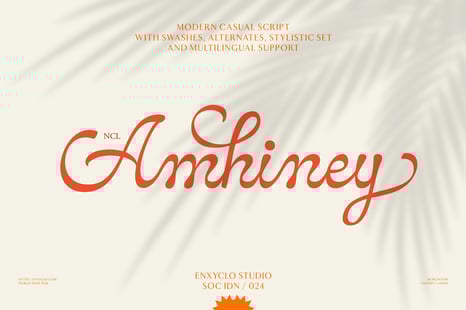 NCL Amhiney - Casual Script Font - Fonts