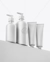 Pump Bottles with Tubes Mockup