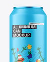 473ml Matte Aluminium Drink Can Mockup