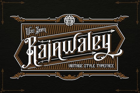 Rajawaley - Vintage Font Style - Fonts