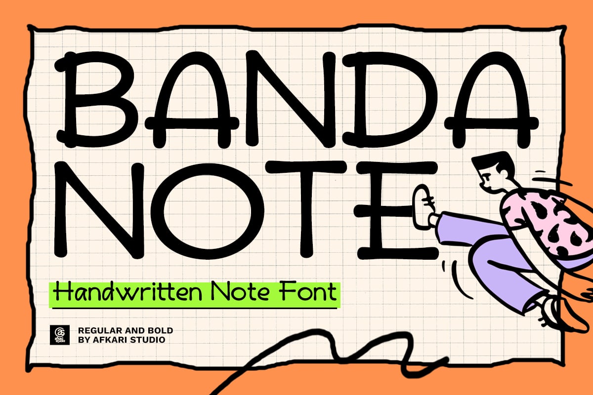 Banda Note - Handwritten Marker Note Font