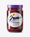 Clear Glass Jar with Mixed Berries Preserves Mockup