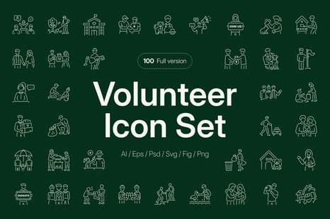 Volunteer Icon Set