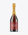Amber Glass Champagne Bottle Mockup