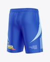 Training Shorts Mockup - Back Half Side View