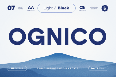 Ognico - Display Sans-Serif Font - Magazine font
