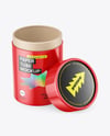 Glossy Paper Tube with Tea Mockup