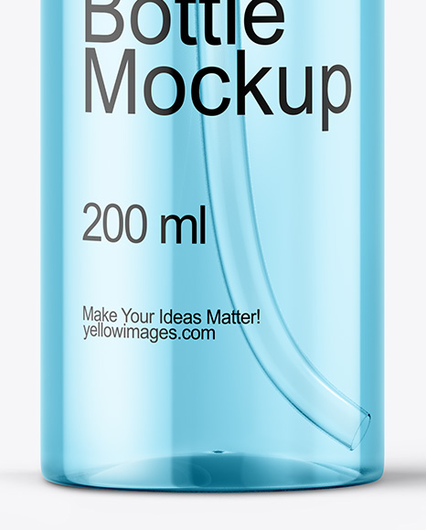 Clear Cosmetic Bottle with Pump Mockup