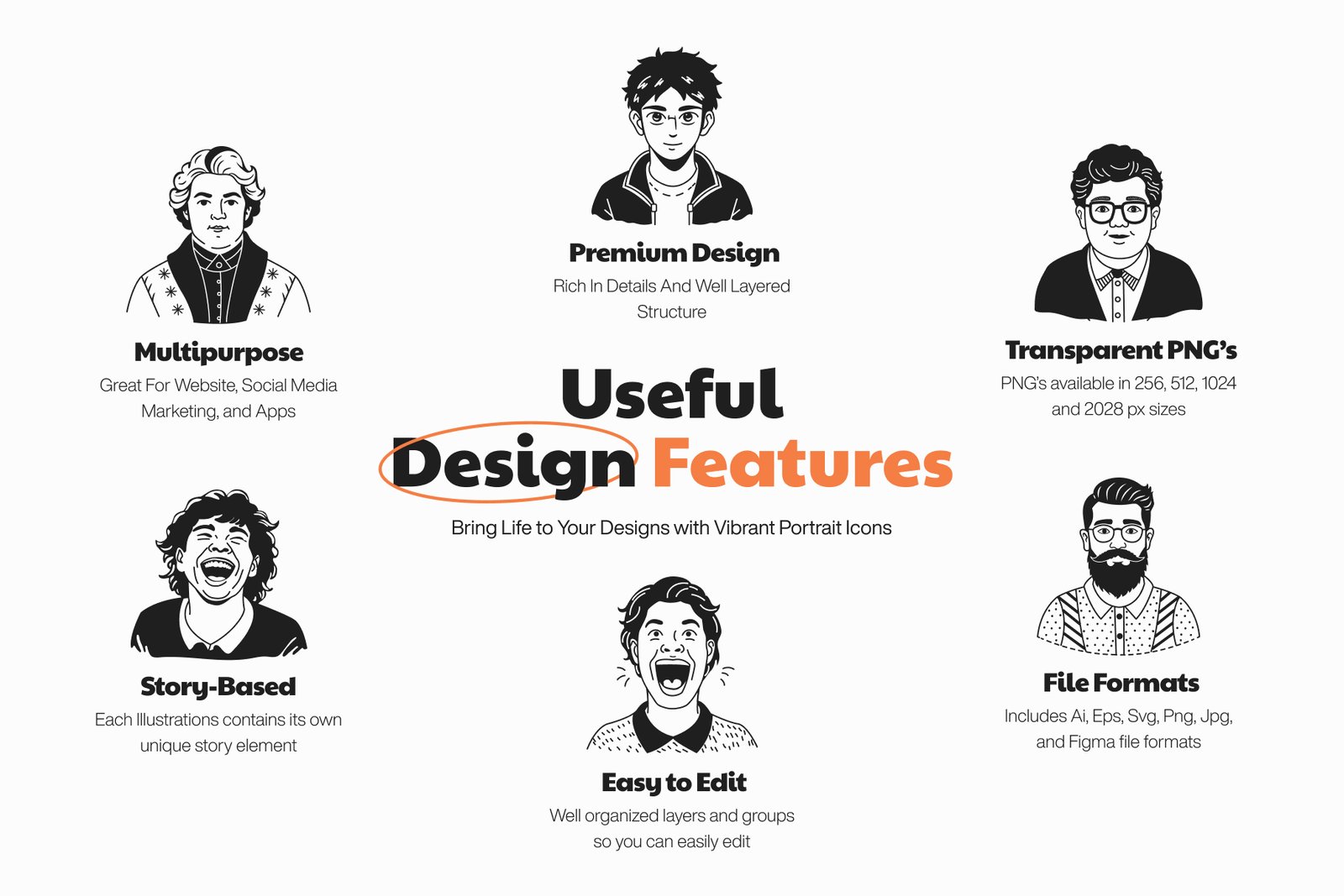 Character Portrait Icon Set