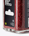 Square Glass Jar with Sumac Spice Mockup