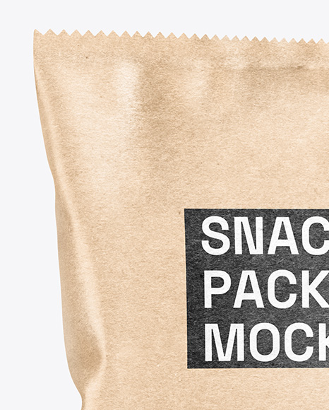 Kraft Paper Snack Package Mockup