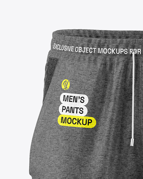 Heather Men’s Pants Mockup - Front View