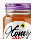 Glass Jar with Wildflower Honey Mockup