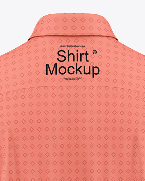 Men's Short Sleeve Shirt Mockup - Back View