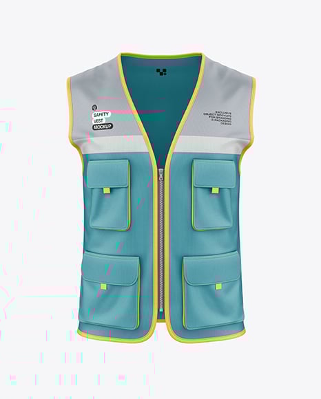 Safety Vest Mockup - Front View